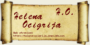 Helena Očigrija vizit kartica